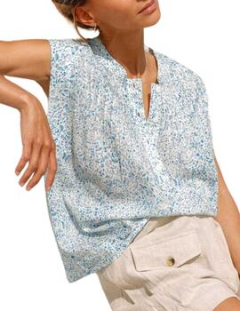 Blusa Indi & Cold de cuello mao con estampado floral