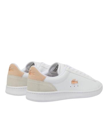 Lacoste zapatilla Carnaby set en piel blanca de mujer