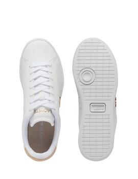 Lacoste zapatilla Carnaby set en piel blanca de mujer