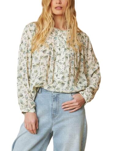 Blusa Indi & Cold de gasa con estampado floral para mujer