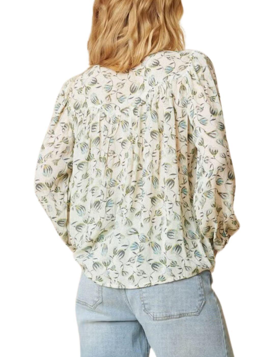 Blusa Indi & Cold de gasa con estampado floral para mujer