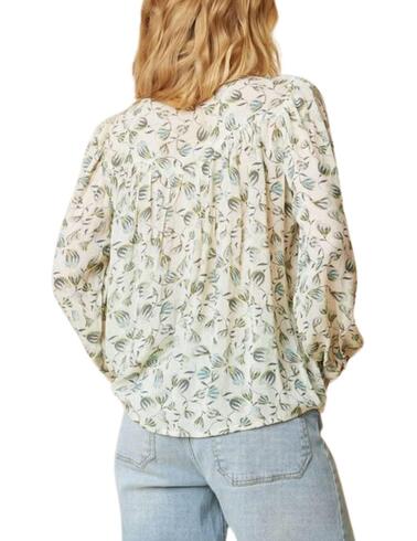 Blusa Indi & Cold de gasa con estampado floral para mujer