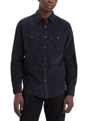 Camisa Levi's® BarstowWestern StandarJet Blakc para hombre