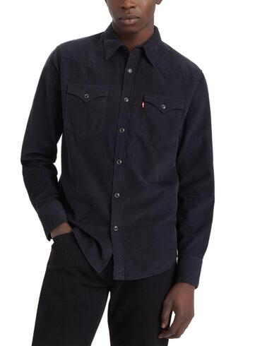 Camisa Levi's® BarstowWestern StandarJet Blakc para hombre