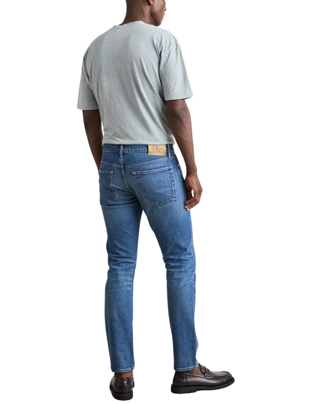 Pantalón vaquero Calvin Klein slim lavado medio para hombre