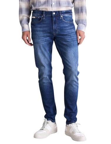 Pantalón vaquero Calvin Klein slim taper elástico de hombre