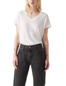 Camiseta Levi's® Boxy Vneck para mujer en blanco