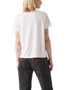 Camiseta Levi's® Boxy Vneck para mujer en blanco