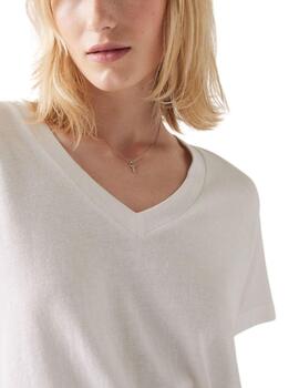 Camiseta Levi's® Boxy Vneck para mujer en blanco