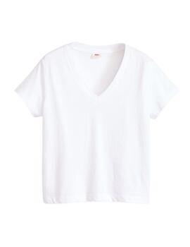 Camiseta Levi's® Boxy Vneck para mujer en blanco