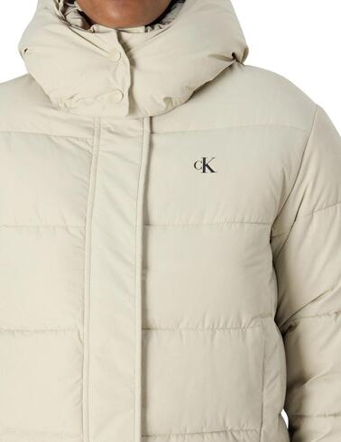 Chaqueta corta Calvin Klein acolchada para mujer en crudo