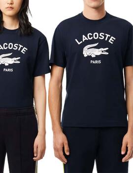 Camiseta Lacoste manga corta con logotipo en el pecho unisex