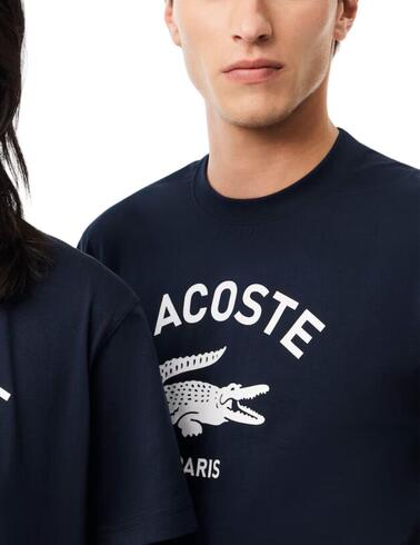 Camiseta Lacoste manga corta con logotipo en el pecho unisex