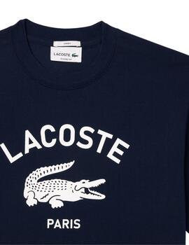 Camiseta Lacoste manga corta con logotipo en el pecho unisex