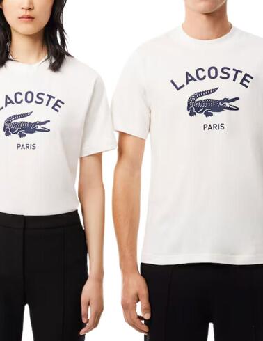 Camiseta Lacoste manga corta con logotipo en el pecho unisex