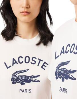 Camiseta Lacoste manga corta con logotipo en el pecho unisex