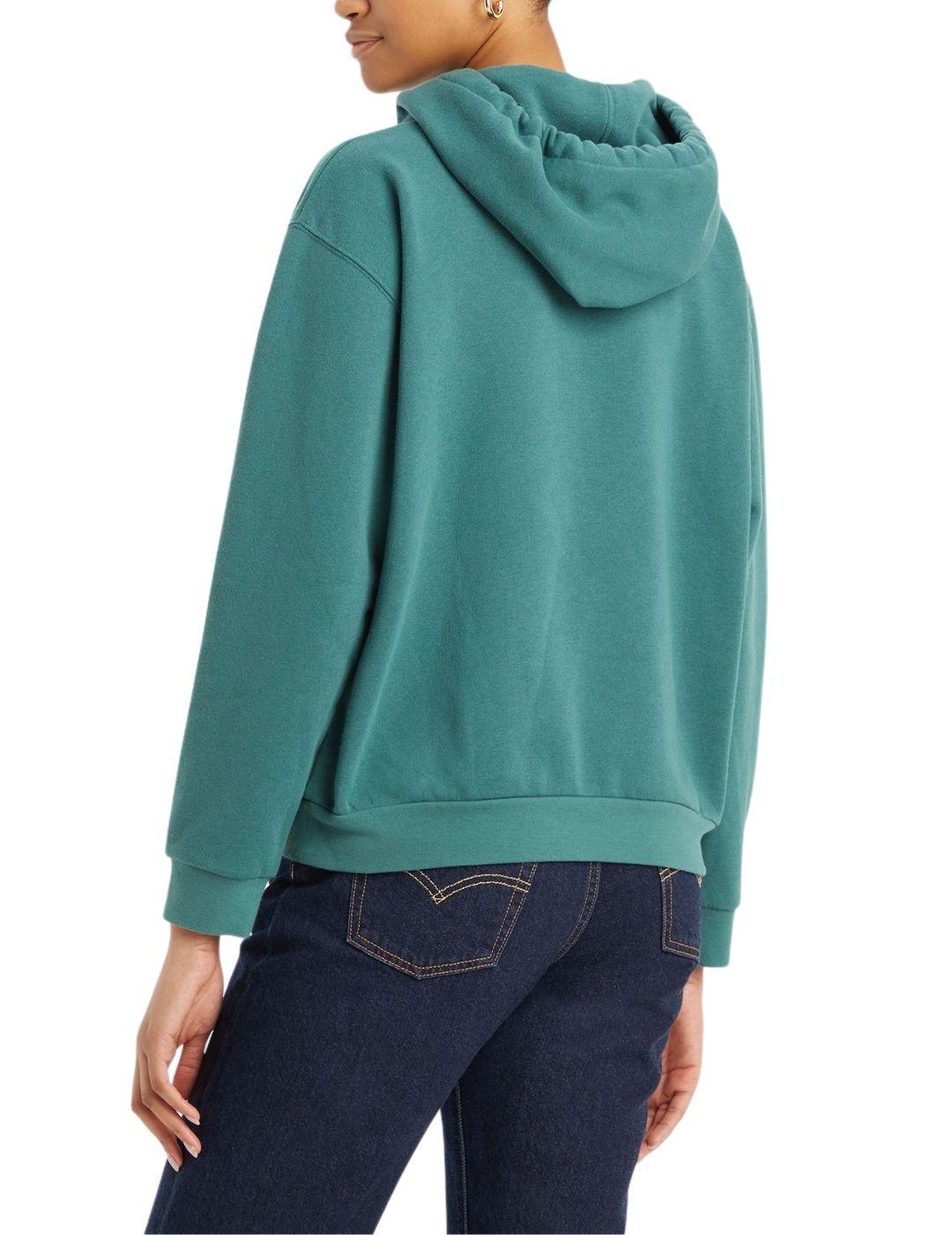 Sudadera Levi's® con capucha en verde para mujer