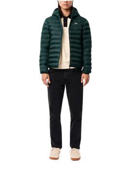 Chaqueta Lacoste acolchada impermeable con capucha de hombre