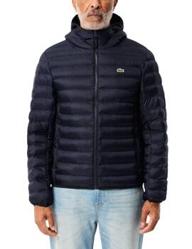 Chaqueta Lacoste acolchada impermeable con capucha de hombre