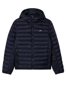 Chaqueta Lacoste acolchada impermeable con capucha de hombre