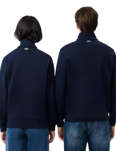 Sudadera Lacoste unisex de cuello alto con media cremallera