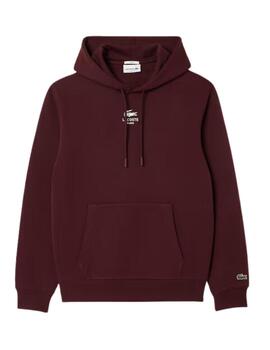 Sudadera Lacoste unisex con capucha y estampado a la espalda