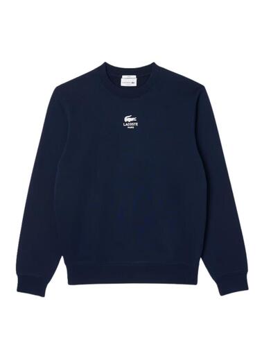 Sudadera Lacoste unisex de cuello redondo en azul marino