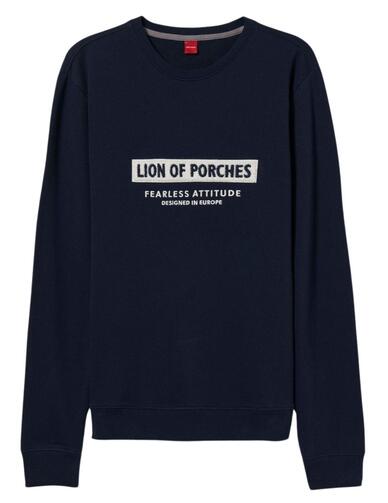 Sudadera Lion of Porches con logotipo para hombre en marino