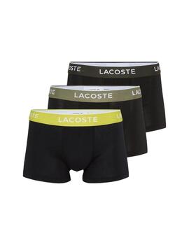 Pack de 3 calzoncillos Lacoste en algodón elástico con logo