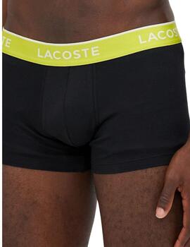 Pack de 3 calzoncillos Lacoste en algodón elástico con logo