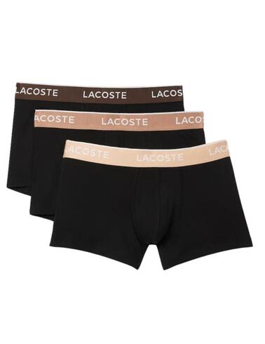 Pack de 3 calzoncillos Lacoste en algodón elástico con logo