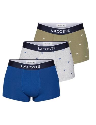 Pack de 3 calzoncillos Lacoste en algodón elástico con logo