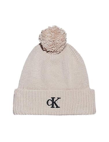 Gorro Calvin Klein de punto en beige para mujer