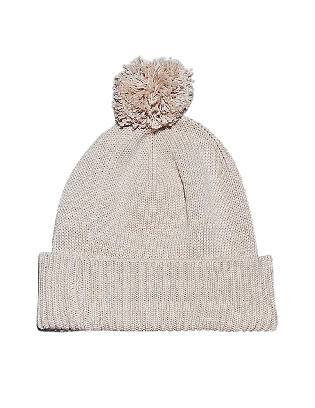 Gorro Calvin Klein de punto en beige para mujer