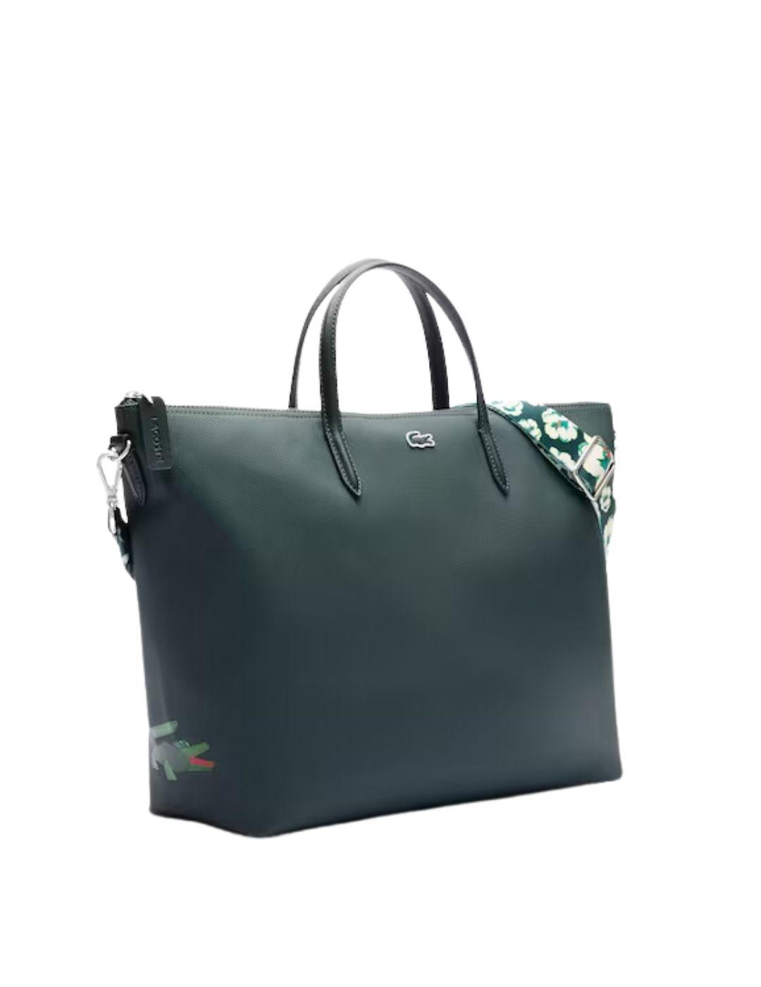 Bolso Lacoste Tote Holiday grande en verde para mujer