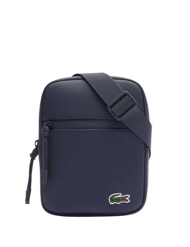 Bolso bandolera Lacoste pequeño LCST Slimline azul marino