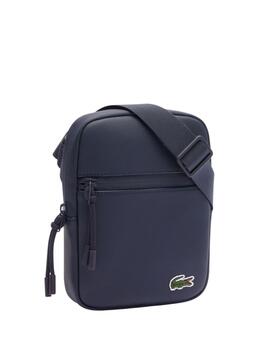 Bolso bandolera Lacoste pequeño LCST Slimline azul marino