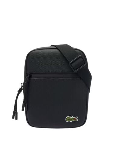 Bolso bandolera Lacoste pequeño LCST Slimline negro