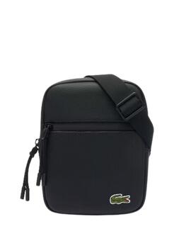 Bolso bandolera Lacoste pequeño LCST Slimline negro