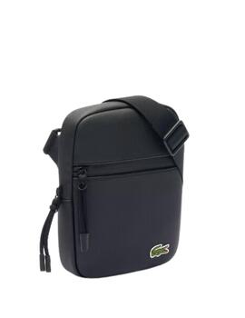 Bolso bandolera Lacoste pequeño LCST Slimline negro