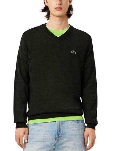 Jersey Lacoste de cuello pico básico para hombre