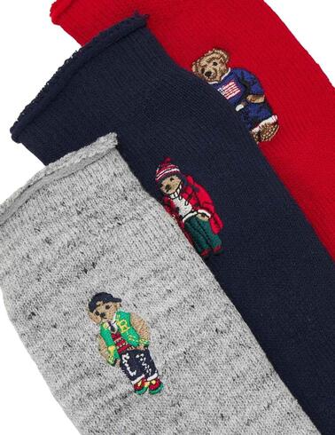 Pack de 3 calcetines Polo Ralph Lauren con Osito