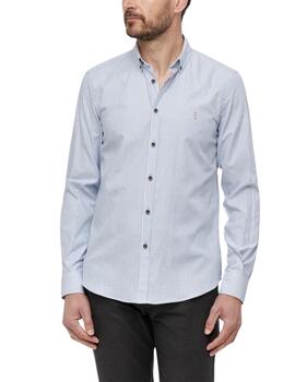 Camisa Florentino slim fit de rayas y manga larga de hombre