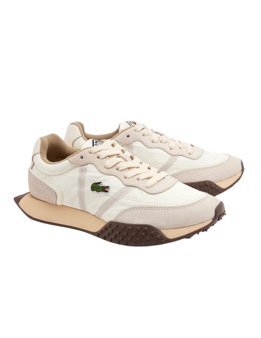 Zapatillas Lacoste L-Spin Deluxe 3.0 para mujer color beige