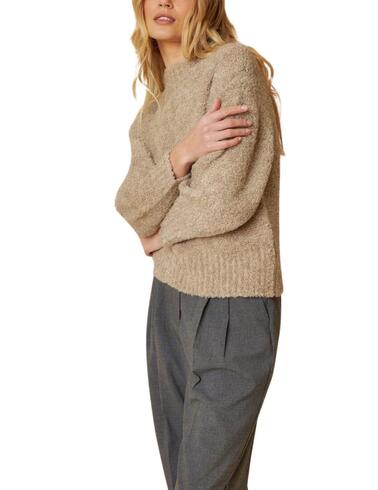 Jersey Indi & Cold de punto teddy en beige de mujer