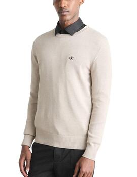 Jersey Calvin Klein de cuello redondo en algodón para hombre