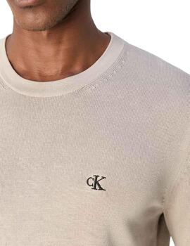 Jersey Calvin Klein de cuello redondo en algodón para hombre