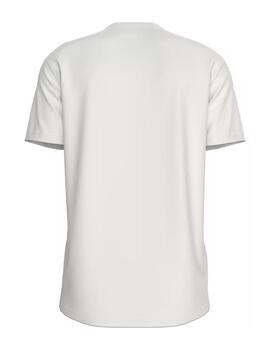 Camiseta Calvin Klein con logo bordado en el pecho en crudo