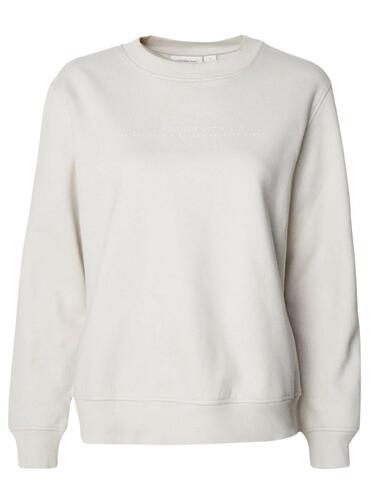 Sudadera Calvin Klein con logotipo en el pecho beige