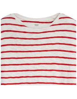 Camiseta Levi's® Margot de mujer Saint Stripe Red